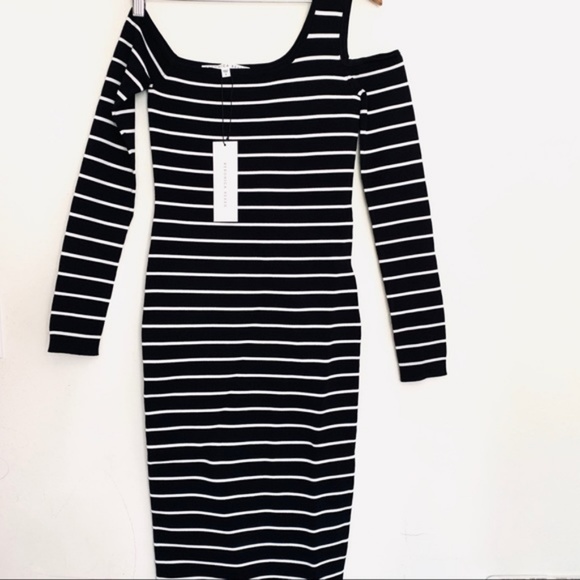 NWT $495 Veronica Beard Striped Bodycon Dress - Picture 3 of 5